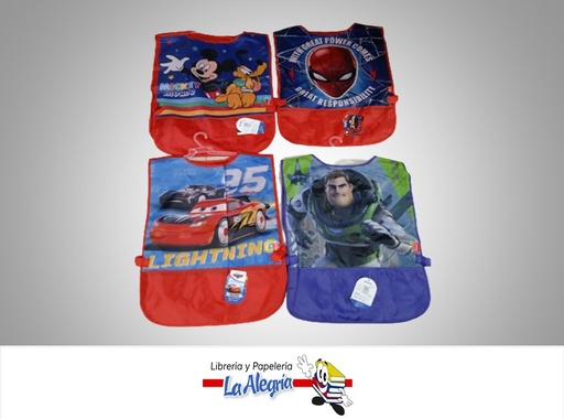 [7707275922763] DELANTAL ESCOLAR SIN MANGAS NIÑO DISNEY/MARVEL MARCA PRIMAVERA