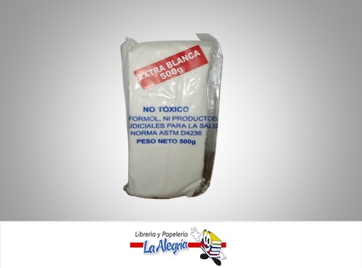 [DZ0070] MASA FLEXIBLE PORCELANA FRÍA 500G BLANCA MARCA S/M