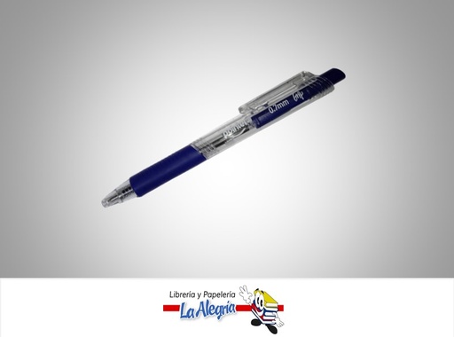 [POINTER08] BOLIGRAFO RETRACTIL GRIP BP-185-BU 0.7MM AZUL UND MARCA POINTER