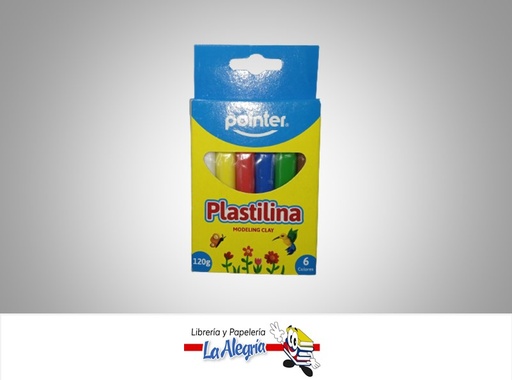 [7453038444491] PLASTILINA MODELING CLAY PST6120 120GR 6 COLORES MARCA POINTER