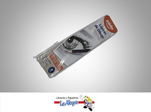 [7453038479561] LAPIZ DE DIBUJO DESDE 2B HASTA 8B ART PRO DP-619; 6 PIEZAS MARCA POINTER