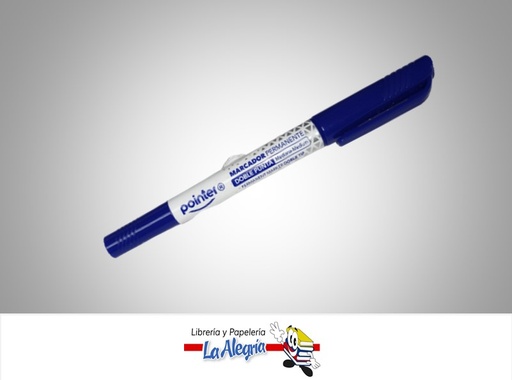 [7453010094676] MARCADOR PERMANENTE DOBLE PUNTA MEDIA MK22114BU AZUL UND MARCA POINTER
