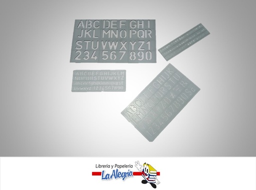 [7453038466431] PLANTILLA DE LETRAS Y NUMEROS S02145 4 PIEZAS MARCA POINTER