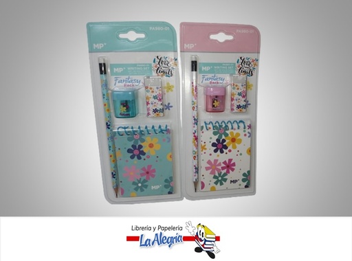 [8435464210528] SET ESCOLAR FANTASY NIÑA LOVE WITHOUT PA980-01 PACK 4 PIEZAS MARCA MP