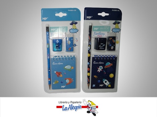 [8435464210573] SET ESCOLAR FANTASY NIÑO SPACE EXPLORER PA980-06 PACK 4 PIEZAS MARCA MP