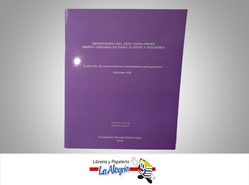 [MS070] OBRAS ORIGINALES PARA FLAUTA Y GUITARRA TEMATICA MUSICA AUTOR ALEJANDRO BRUZUAL MARCA FUNDACION VICENTE EMILIO SOJO