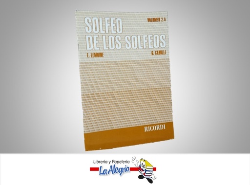 [MS071] SOLFEO DE LOS SOLFEOS VOLUMEN 2A TEMATICA MUSICA AUTOR E.LEMOINE/G.CARULLI MARCA RICORDI
