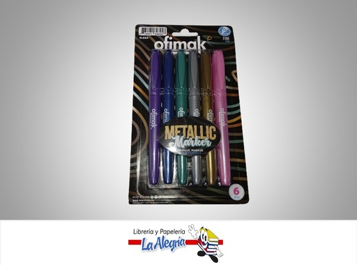 [785571628258] MARCADOR METALIZADO BL88A BLISTER 6 PZ MARCA OFIMAK
