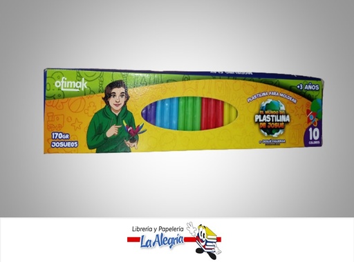 [785571628845] PLASTILINA JOSUE 170GR PAQUETE 10 UNIDADES MARCA OFIMAK