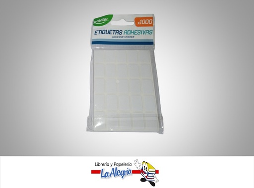 [7453038401708] ETIQUETAS ADHESIVAS FFP40WH 1X1 CM BLANCO PAQUETE DE 1000 UND MARCA POINTER