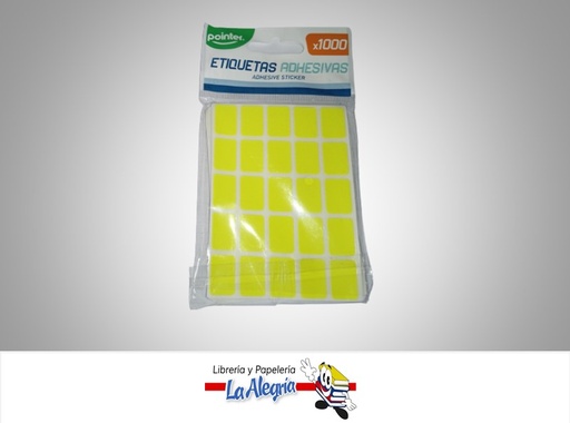 [7453038400718] ETIQUETAS ADHESIVAS FFP40YW 1X1 CM AMARILLO PAQUETE DE 1000 UND MARCA POINTER