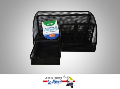 [7453078537665] ORGANIZADOR DE ESCRITORIO MALLA DO9001  GRANDE NEGRO MARCA POINTER