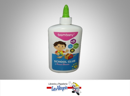 [7453086116760] PEGA LIQUIDA BLANCA 250 ML MARCA BAMBARY