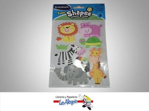 [7453015150643] FIGURA FOAMI ANIMALES DE LA JUNGLA ST-EVS-118 MARCA STUDMARK