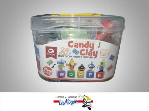 [6970840601689] FOAMI MOLDEABLE  MB MALETA PLASTICA CON 24 COLORES PLASTILINA SUPERLIGERA EN TARRO MARCA MOBEE