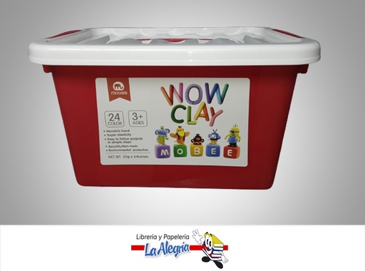 [6970840600644] SET PARA MANUALIDADES MB MALETA PLASTICA CON 24 COLORES PLASTILINA SUPERROLLER EN SOBRE MARCA MOBEE