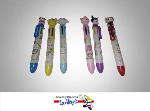 [6955689026954] BOLIGRAFO RETRACTIL HELLO KITTY SANRIO MULTICOLOR MARCA S/M