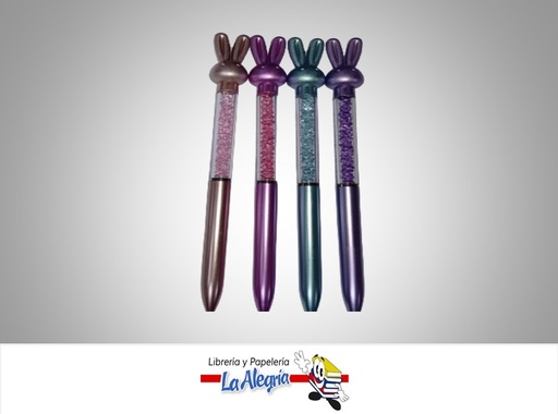 [BOLIGRAFOCONE] BOLIGRAFO CONEJITO GEMA DE LUXE 4 COLORES MARCA S/M