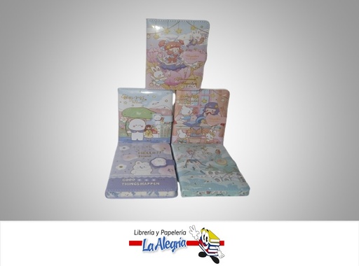 [6970595863837] LIBRETA DE NOTA CON BROCHE HSPU-6436 10.3X14.4CM MARCA S/M