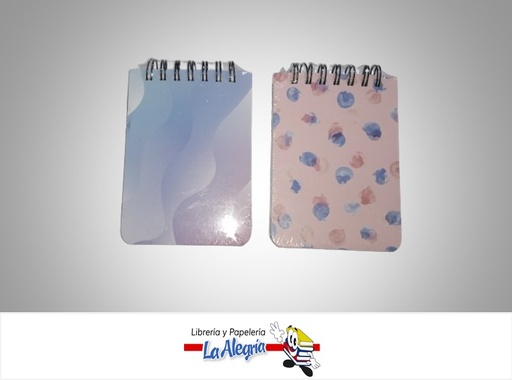 [1200009118] LIBRETA ESPIRAL NOTA MINI 7.5X10.5CM 80 HOJAS MARCA MIKEREI