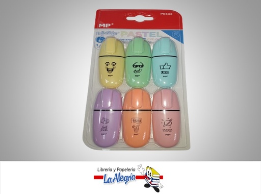 [8435464226499] RESALTADOR PASTEL PE532 1/4 MM 6 COLORES MARCA MP