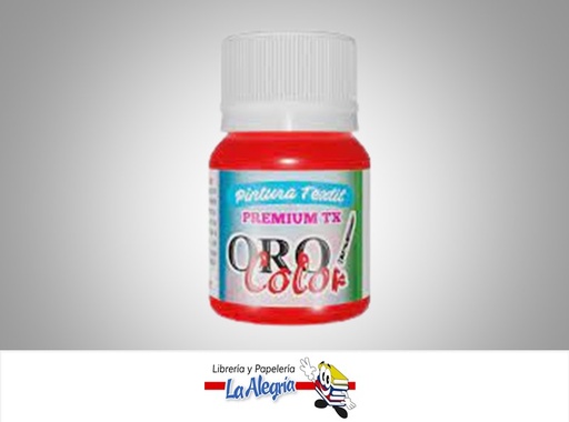 [75900150361541] PINTURA PARA TELA TX404 30CC ROJO NEON MARCA ORO COLOR