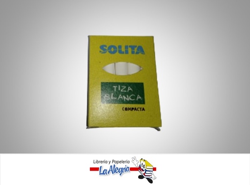 [7591147264118] TIZA COMPACTA BLANCA PAQ. 10 UND MARCA SOLITA