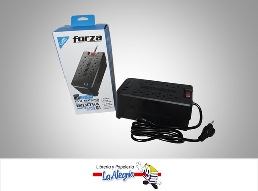 [798302109377] PROTECTOR DE VOLTAJE 110/220V 1200 VA FVR-1221USB MARCA FORZA