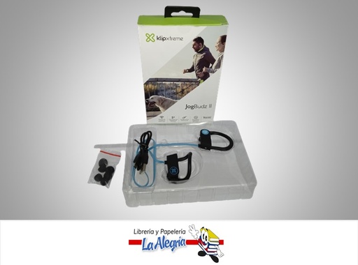[798302090699] AUDIFONOS JOGBUDZ II SPORT K A PRUEBA DE AGUA AZUL MARCA KLIPXTREME
