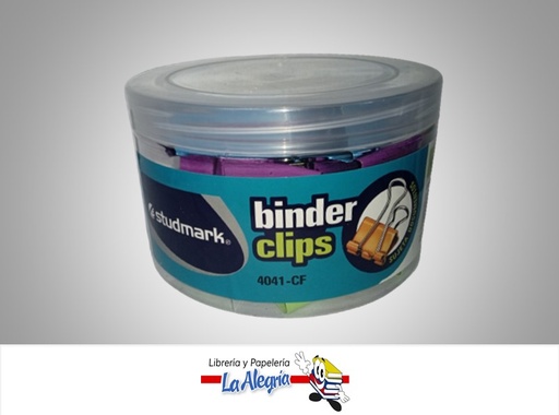 [7453015153323] BINDER CLIP ST04041CF 41 MM 24 UND 4 COLORES MARCA STUDMARK