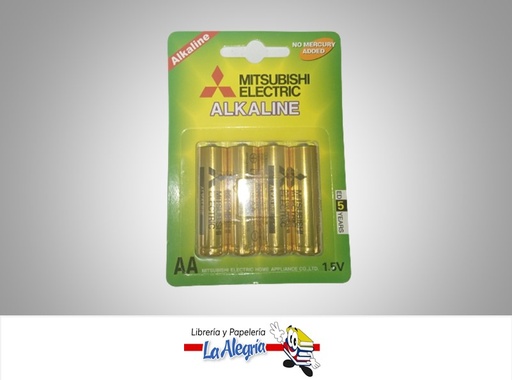 [6927799684546] PILA AA 1.5V LR6/4BP ALKALINE SET 4 UND MARCA MITSUBISHI