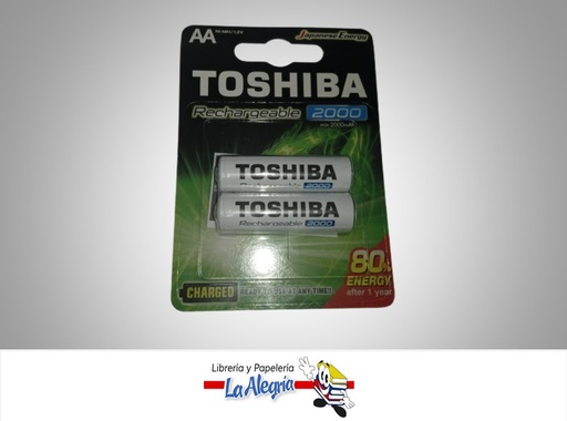 [4904530594755] PILA RECARGABLE AAA 950MAH 1.2V SET 2 UND MARCA TOSHIBA