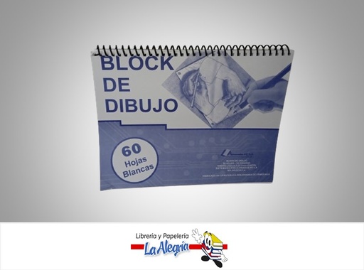 [BDC60H] BLOCK DIBUJO ESPIRAL 28X21CM 60 HOJAS MARCA ALINEADOS PT
