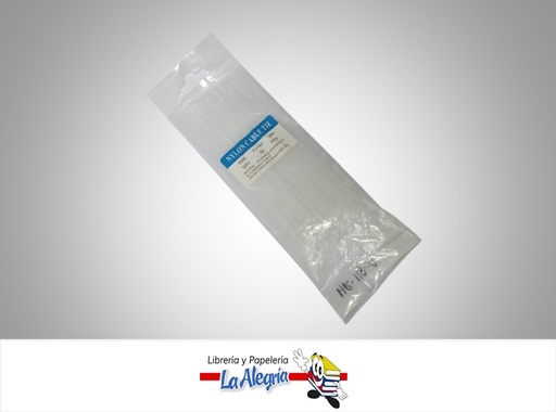 [HR118A] TIRRAP PLASTICO BLANCO 4X150MM PAQ 50UND MARCA S/M