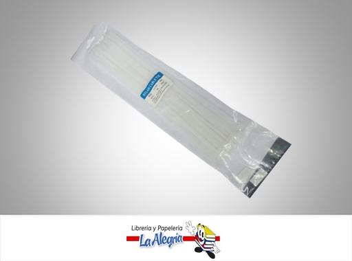 [HR118D] TIRRAP PLASTICO BLANCO 4X300MM PAQ 50 UND MARCA S/M