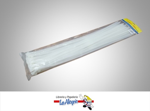 [HR56M] TIRRAJE PLASTICO BLANCO 7X500MM 50UND MARCA S/M