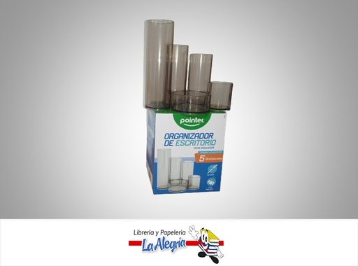 [7453038420631] ORGANIZADOR DE ESCRITORIO ACRILICO 905; 5 DIVISIONES MARCA POINTER