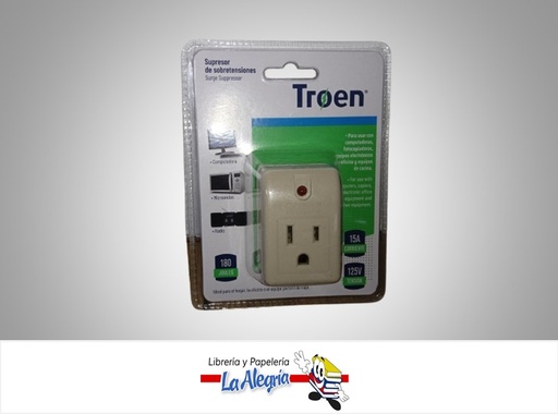 [7453010056797] PROTECTOR DE VOLTAJE A006YY3C2GA 15A,125V 1 TOMA MARCA TROEN