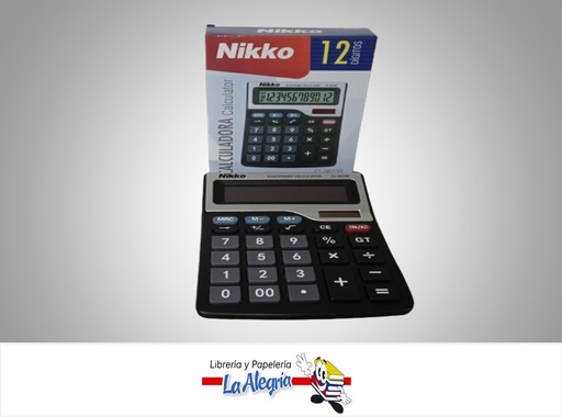 [7453078516493] CALCULADORA DE ESCRITORIO CL9633B; 12 DIGITOS MARCA NIKKO