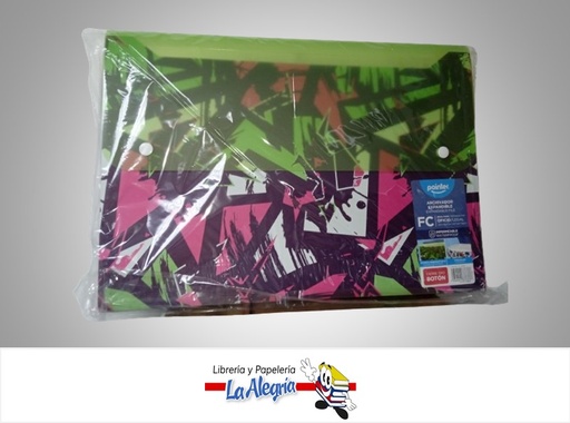 [7450041337376] ARCHIVADOR EXPANDIBLE 5 DIVISIONES OFICIO CON BOTON MARCA POINTER