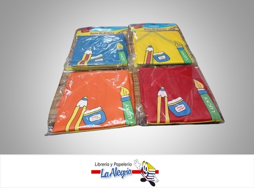 [7453078516127] DELANTAL DE ARTE INFANTIL MANGA LARGA LARGA C1104; 4 COLORES MARCA POINTER