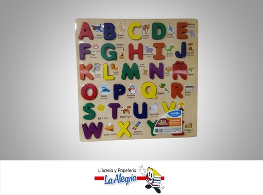 [7453038462600] JUEGO DIDACTICO MADERA PZZ1805L LETRAS MARCA POINTER