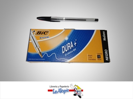 [BIC01NEG] BOLIGRAFO DURAMAS TRANSPARENTE NEGRO UND MARCA BIC