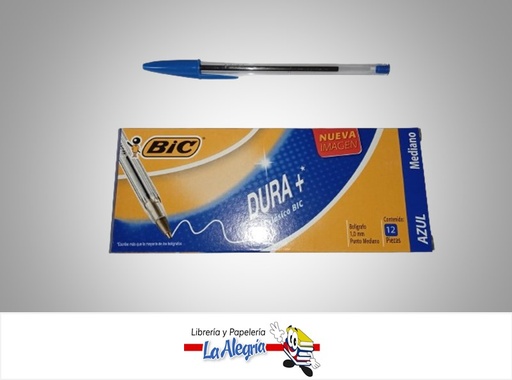[BIC01AZU] BOLIGRAFO DURAMAS TRANSPARENTE AZUL UND MARCA BIC