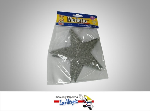 [7450009586747] FIGURA DE FOAMI ESTRELLA ESCARCHADAS 7854633215; PAQ 5 UND MARCA MERLETTO