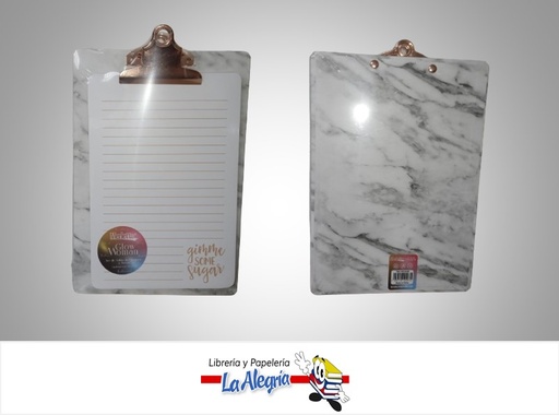 [7450119205675] TABLA DE CHEQUEO CON LIBRETA 7808513618; 17X24.6 CM MARCA MERLETTO