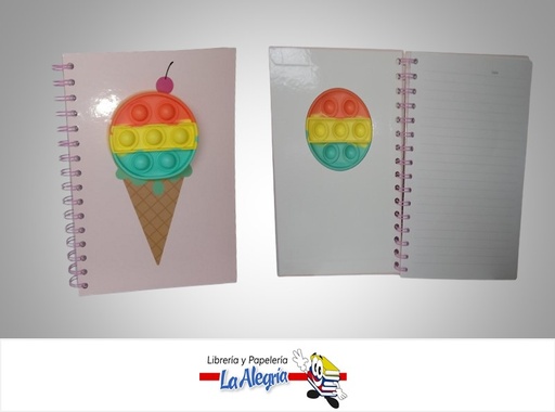 [7450119206320] AGENDA ESPIRAL PUSH POP IT BUBBLES 7808513683; 14.6X21.4CM MARCA MERLETTO