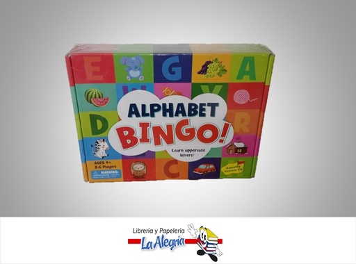 [7450120166163] JUEGO EDUCATIVO BINGO ALPHABET EN INGLES MARCA GROWN UP