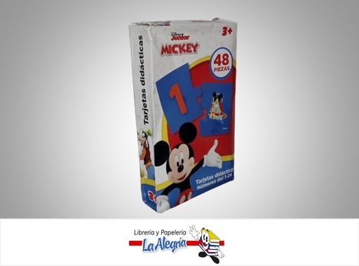 [684659942456] ROMPECABEZA TARJETAS DIDACTICAS NUMEROS MICKEY DEL 1-24 48 PZA MARCA FUUN