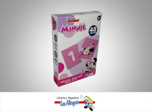 [684659942463] ROMPECABEZA TARJETAS DIDACTICAS NUMEROS MINNIE DEL 1-24 48 PZA MARCA FUUN